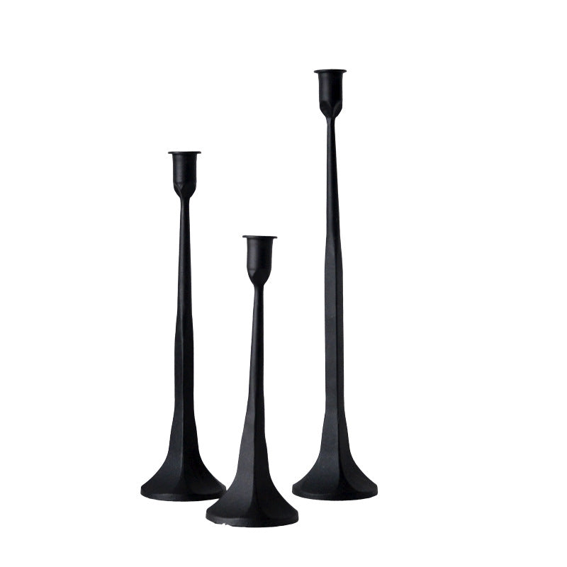 Classic Cast Iron Candlestick Set Home Decor