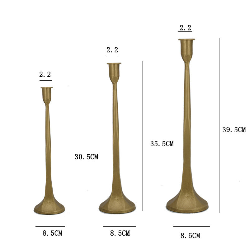 Classic Cast Iron Candlestick Set Home Decor